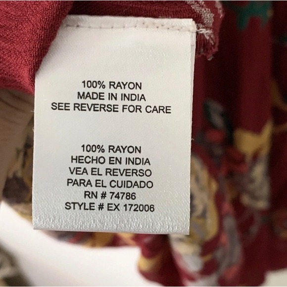 Patrons of Peace Womens Dress M Knee Length Fall Autumn Colorful Floral Mini - Picture 6 of 7